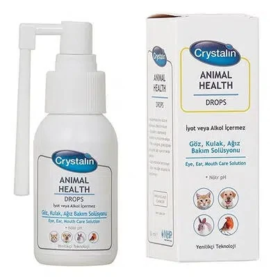 Crystalin Animal Health Drops 50 ML Göz, Kulak ve Ağız Bakım Solüsyonu