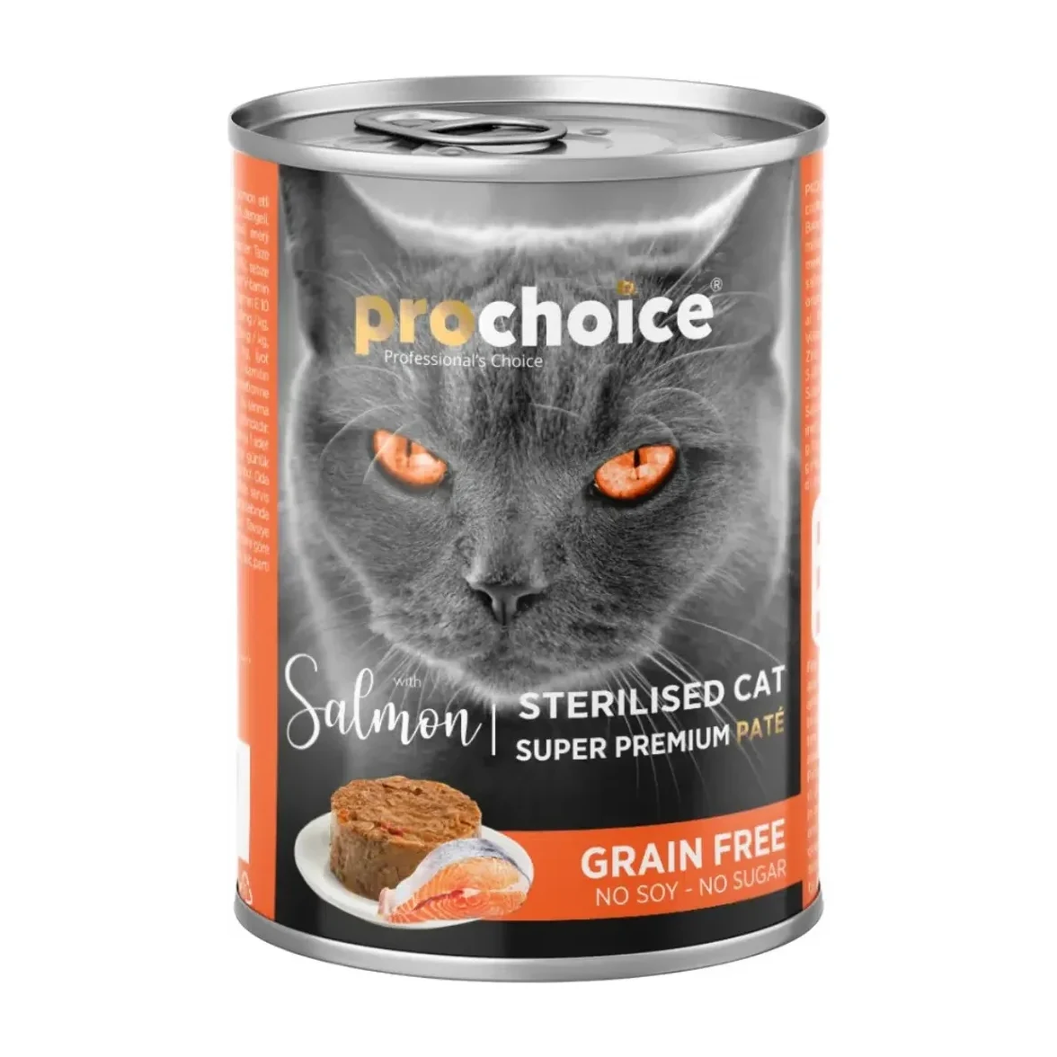 ProChoice Sterilised Somonlu Tahılsız Kısırlaştırılmış Kedi Konservesi Pate 400 Gr