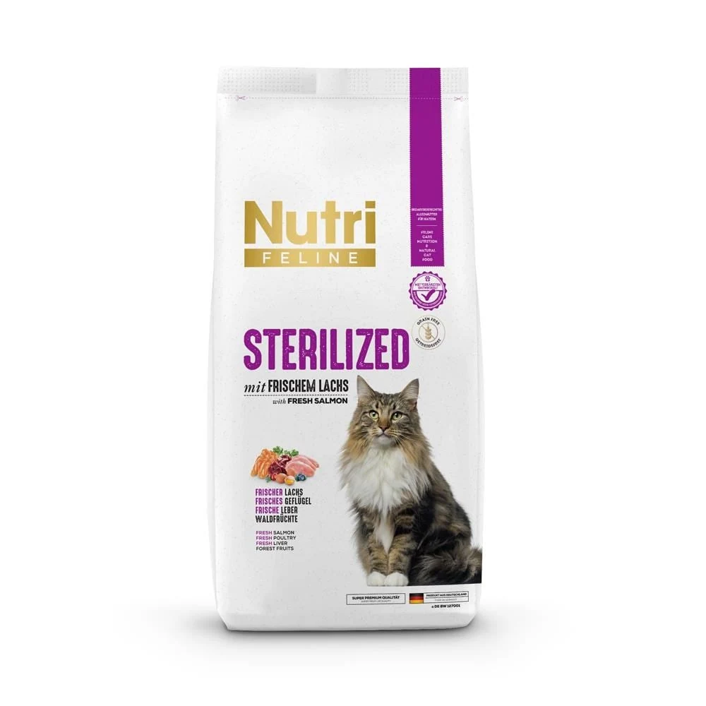 Nutri Feline Adult Kısırlaştırılmış Somonlu Yetişkin Kedi Maması 2 kg