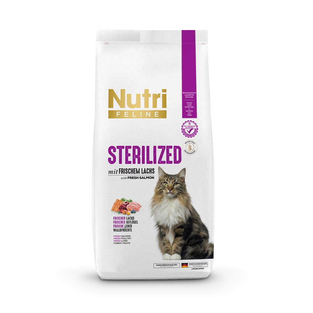 Nutri Feline Somonlu Tahılsız Kısırlaştırılmış Kedi Maması 10 kg