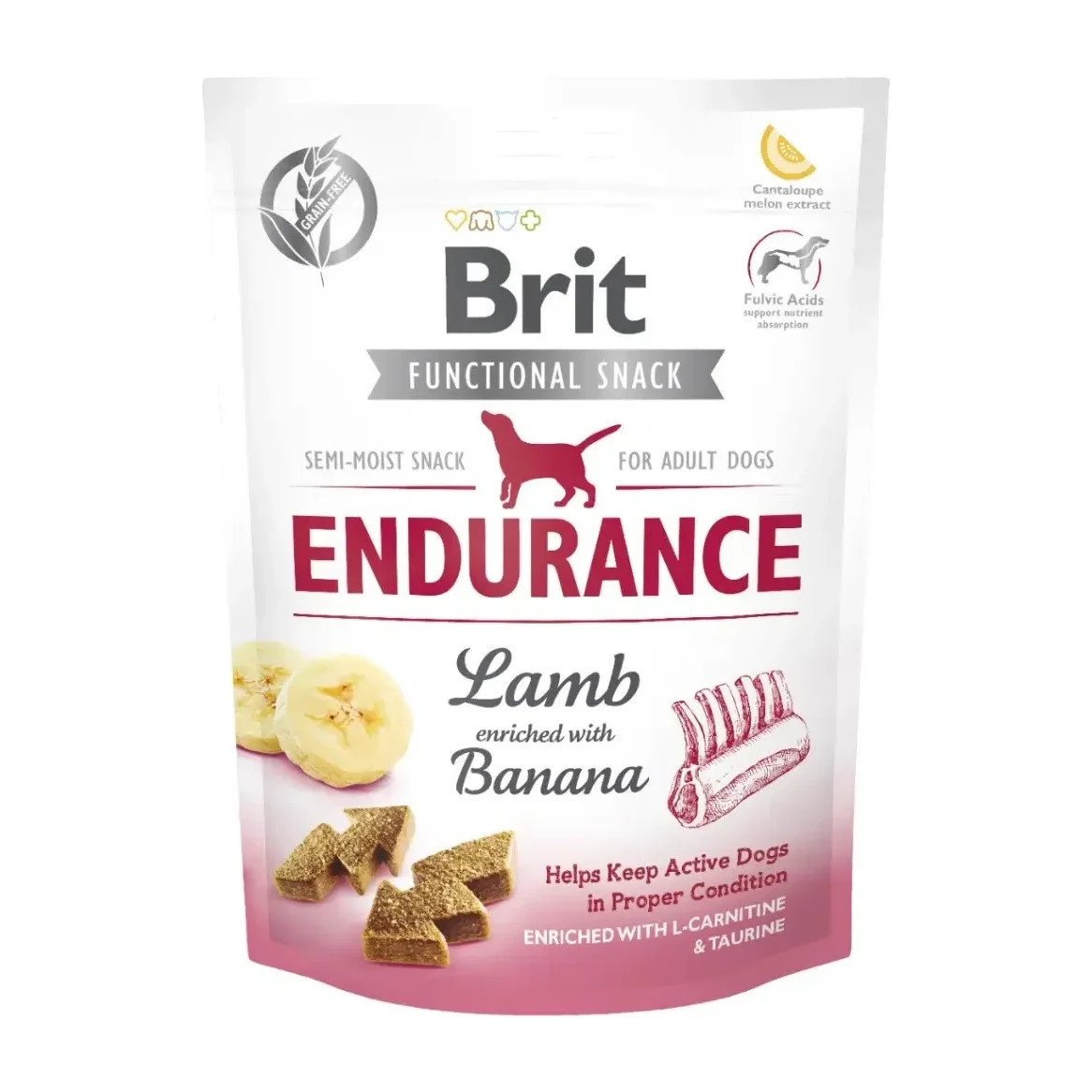 Brit Care Functional Snack Endurance Kuzu Etli ve Muzlu Köpek Ödülü 150 Gr