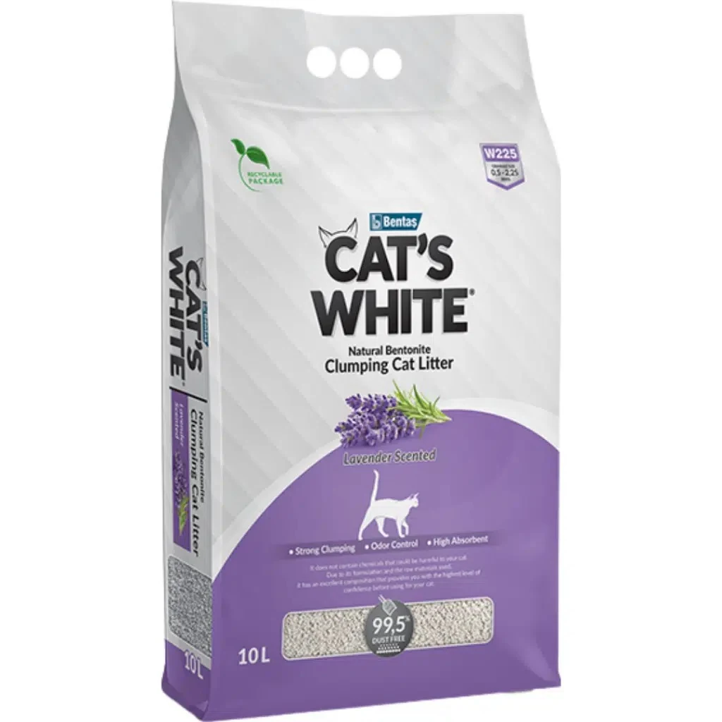 Cat’s White Lavanta Kokulu Topaklanan Kedi Kumu 10 Litre