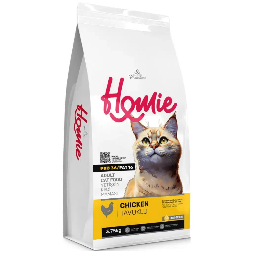 Homie Düşük Tahıllı Tavuklu Yetişkin Kedi Maması 3.75 Kg