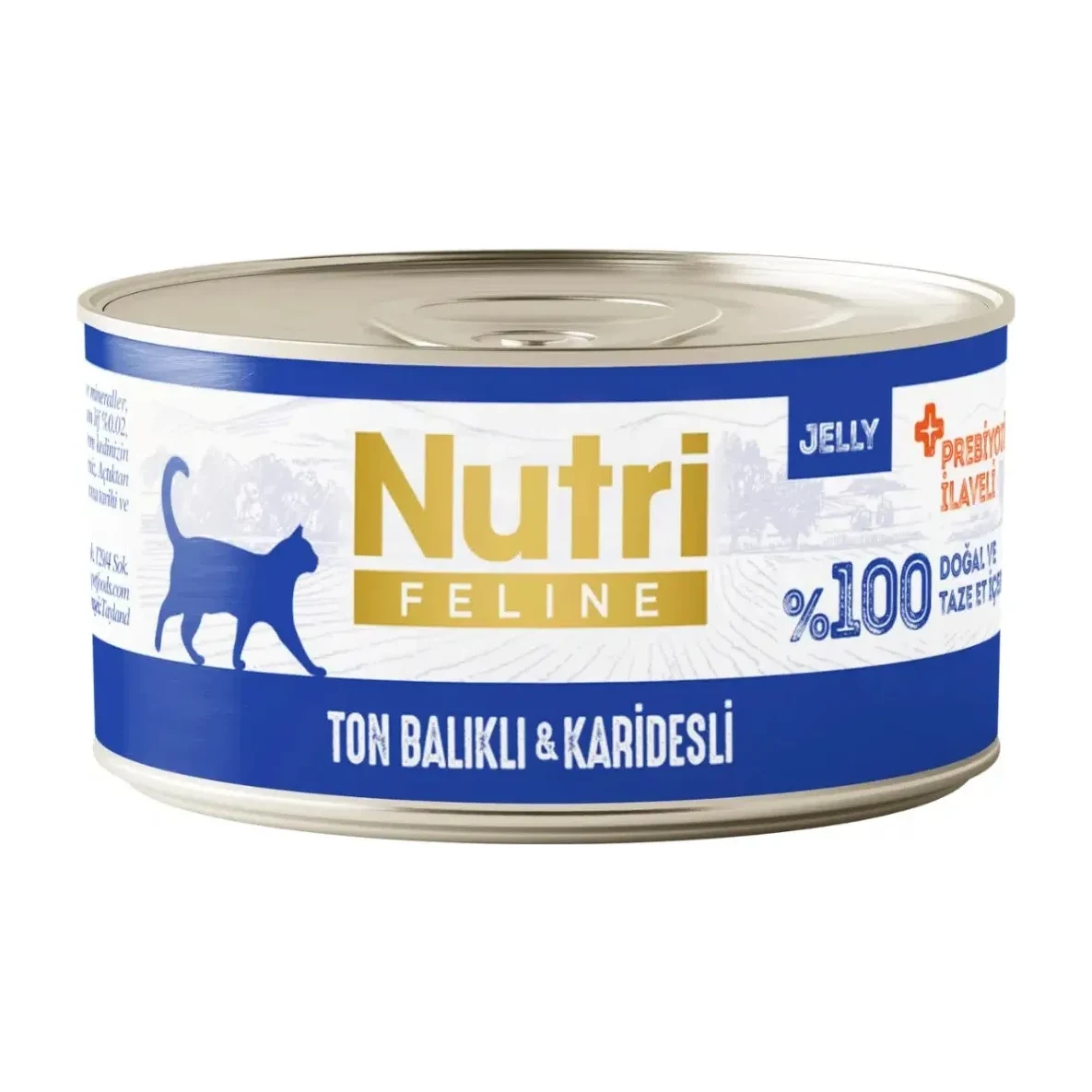 Nutri Feline Ton Balıklı ve Karidesli Tahılsız Yetişkin Kedi Konservesi Pate 70 Gr