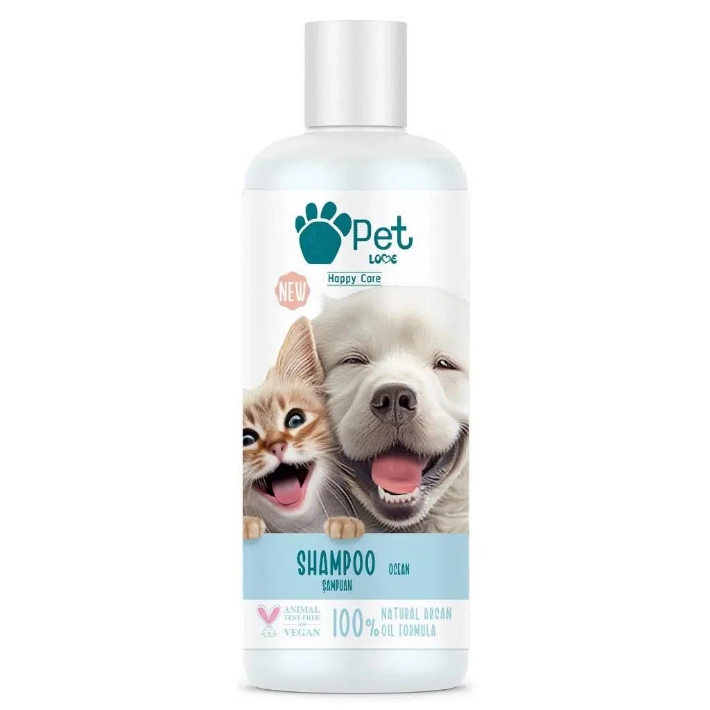 Pet Love Kediler ve Köpekler İçin %100 Doğal Argan Yağlı Okyanus Kokulu Şampuan 250 ML