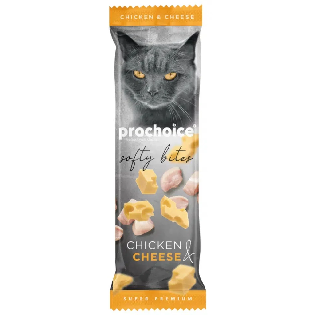 ProChoice Softy Bites Chicken & Cheese Kediler için Yumuşak Atıştırmalık Kedi Ödülü 10 Gr