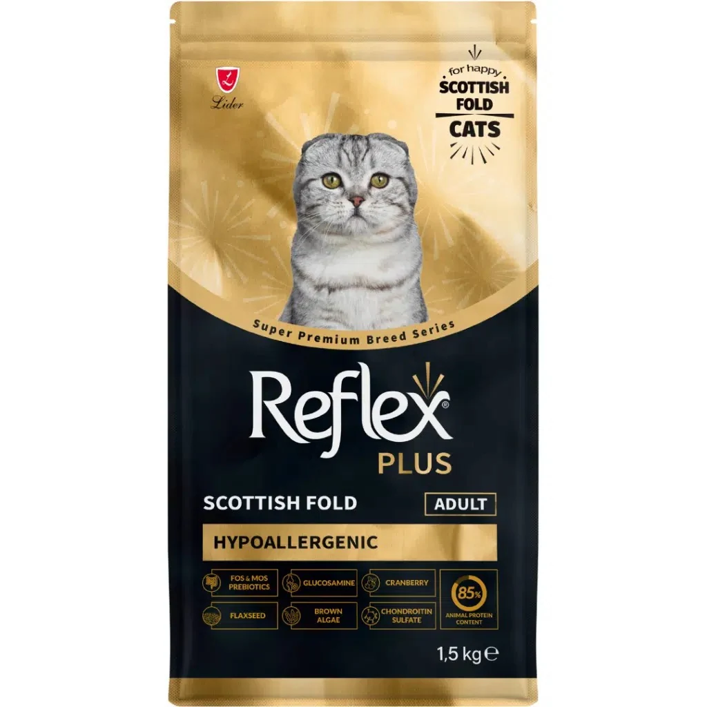 Reflex Plus Scottish Fold Yetişkin Kedi Maması 1.5 Kg