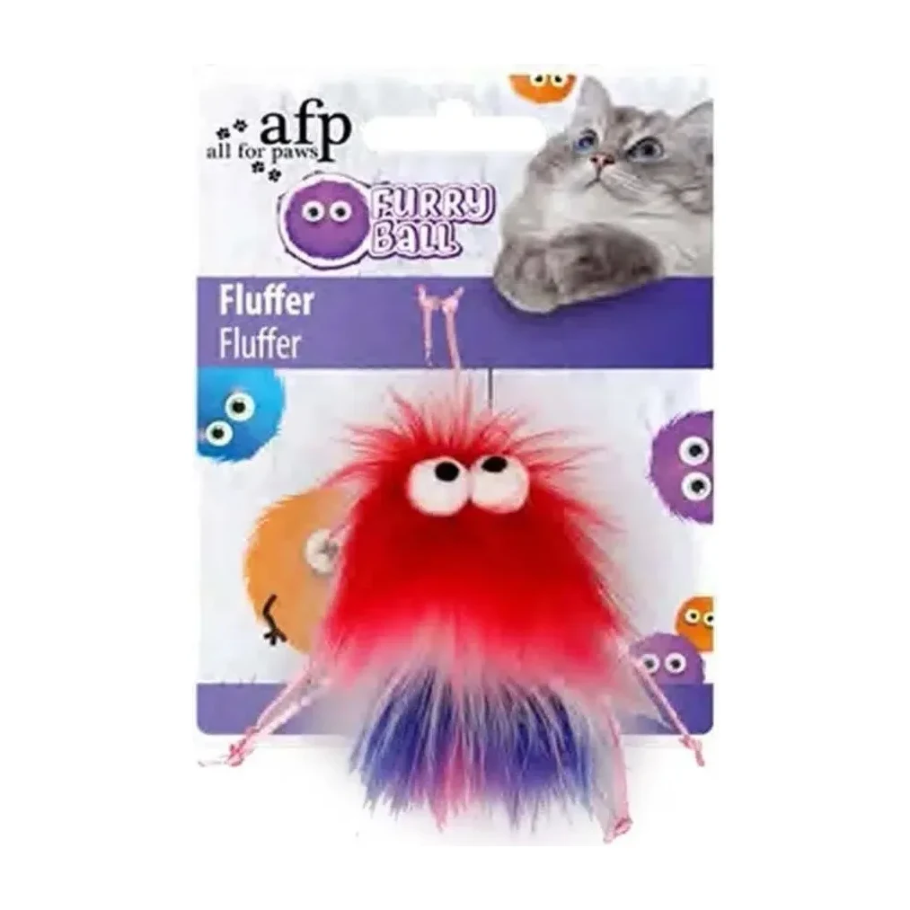 Afp Furry Ball-fluffer Catnipli- Kırmızı 15x8x3,5 Cm