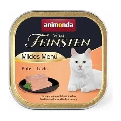 Animonda Vom Feinsten Hindili ve Somonlu Kısırlaştırılmış Kedi Konservesi 100g
