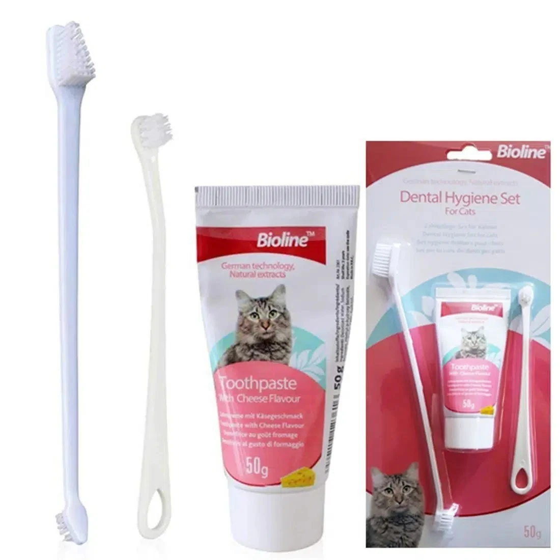 Bioline Kedi Diş Macunu ve Ağız Bakım Seti