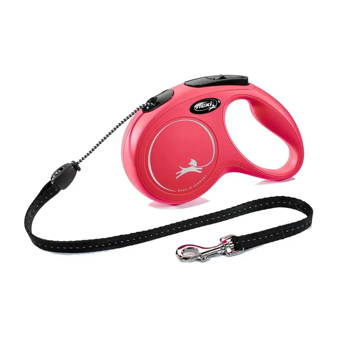 Flexi New Classic Medium 5 M İp Otomatik Köpek Gezdirme Tasması Kırmızı