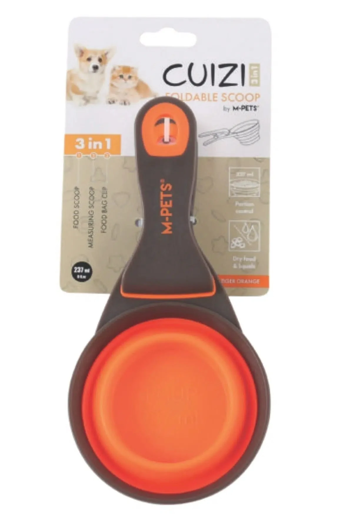 M-PETS CUIZI Mama Ölçü Kabı 237ML ORANGE 60502299
