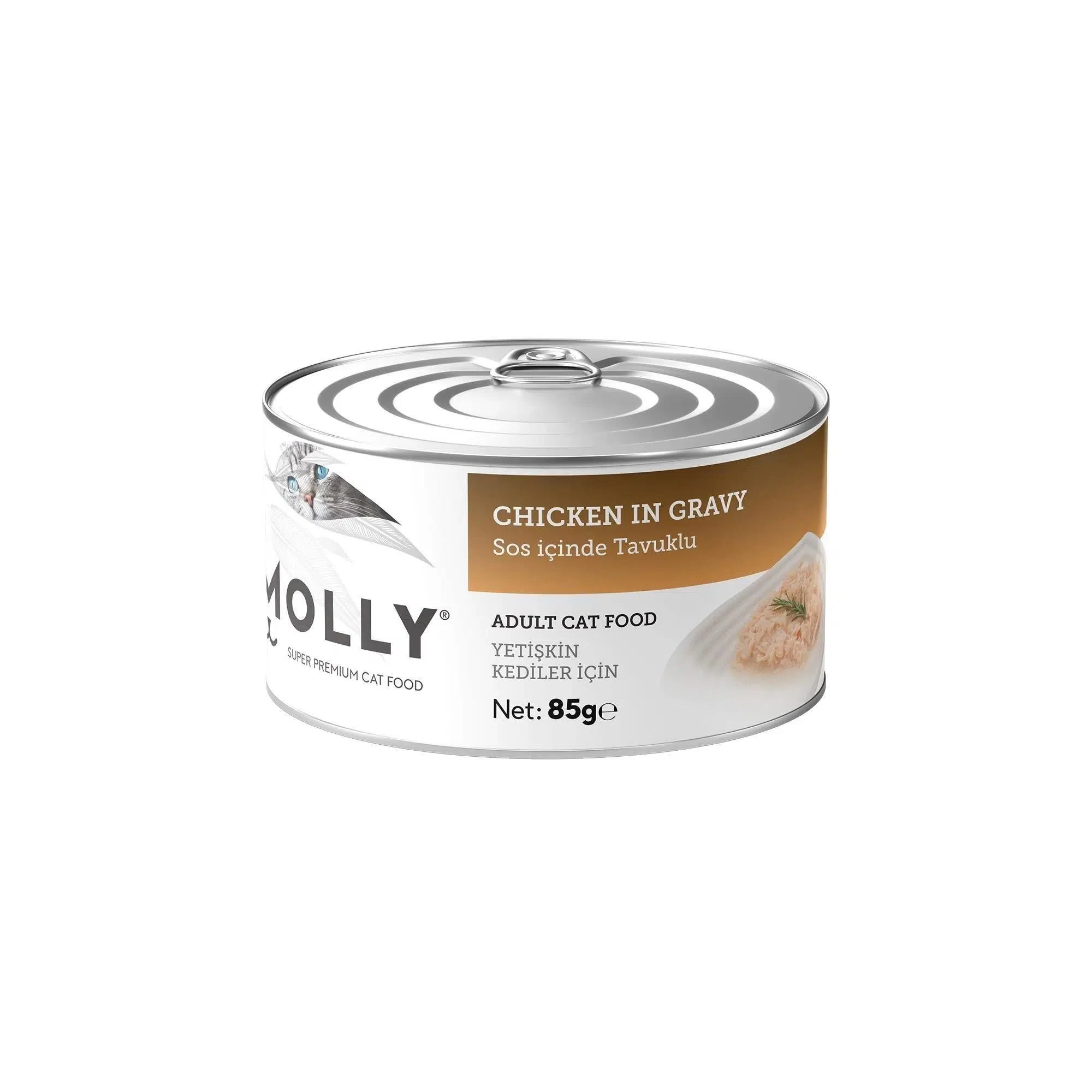 Molly Sos İçinde Tavuklu Yetişkin Kedi Konservesi 85gr