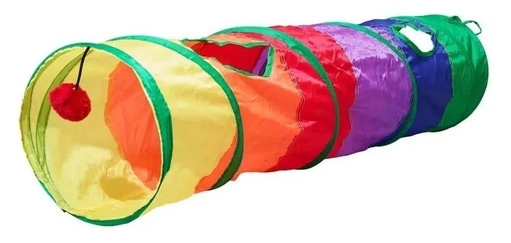 Renkli Kedi Tüneli 120 Cm