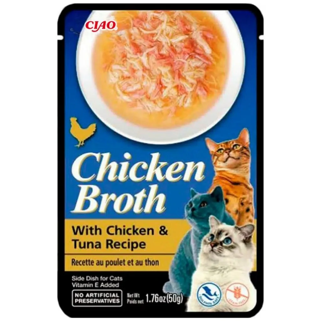 inaba Ciao Broth Tavuk Sulu ve Ton Balıklı Kedi Çorbası 50 Gr