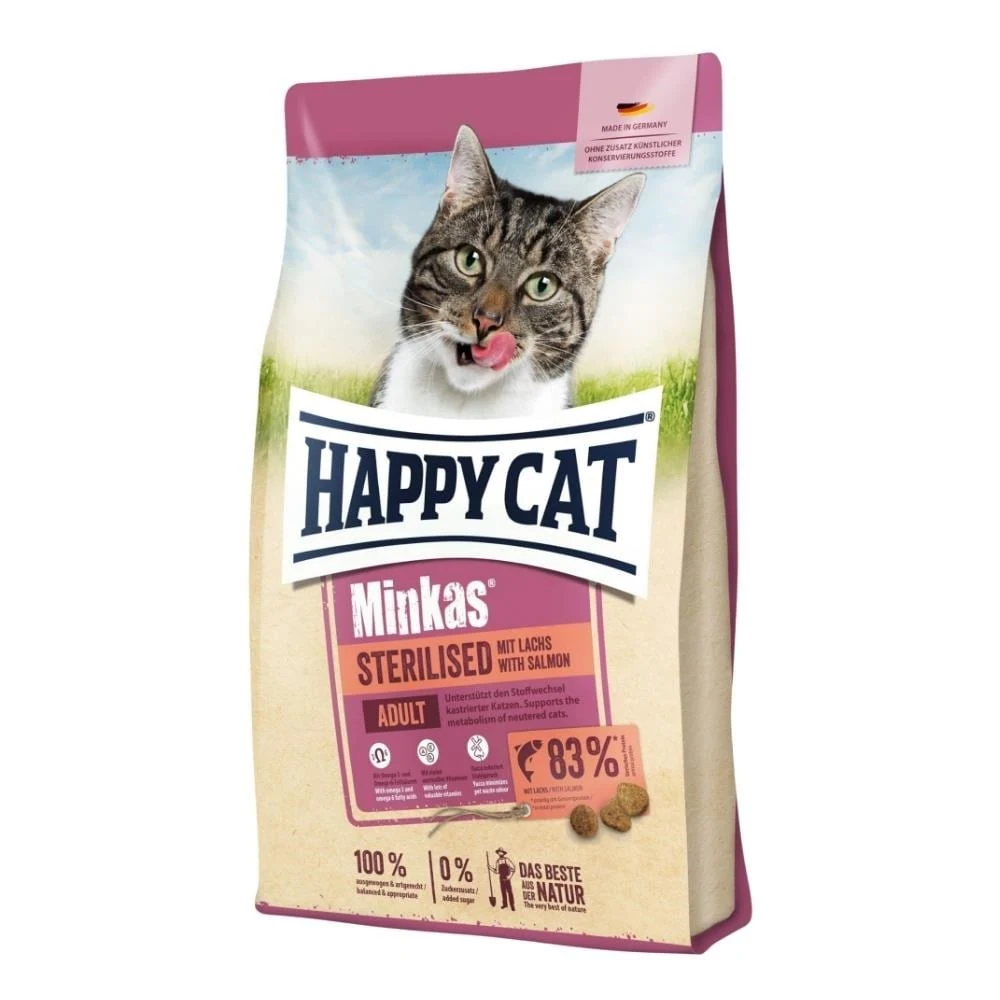 Happy Cat Minkas Somonlu Kısırlaştırılmış Yetişkin Kedi Maması