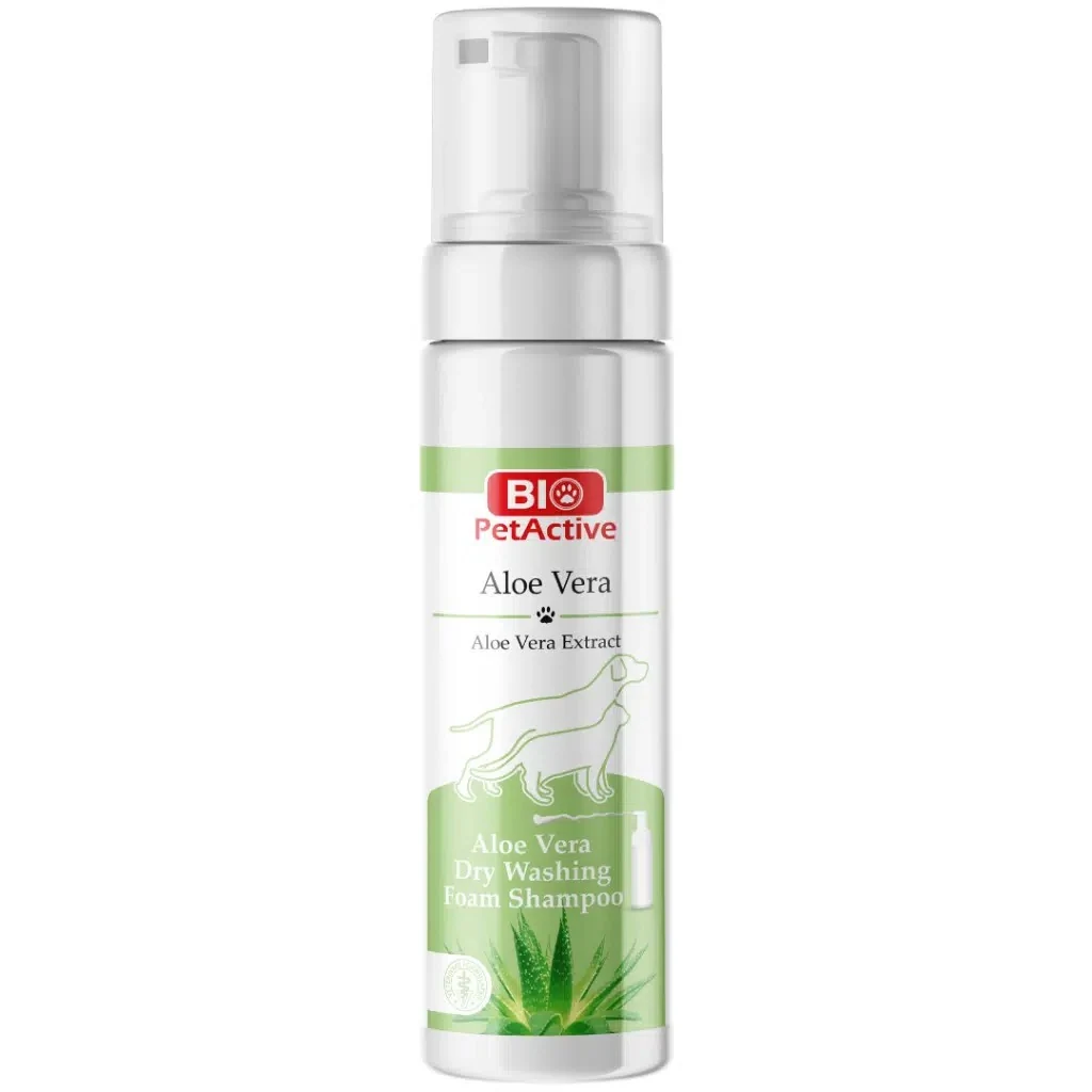 Bio PetActive Aloe Vera Özlü Kedi Ve Köpek Kuru Yıkama Köpük Şampuanı 200 ML