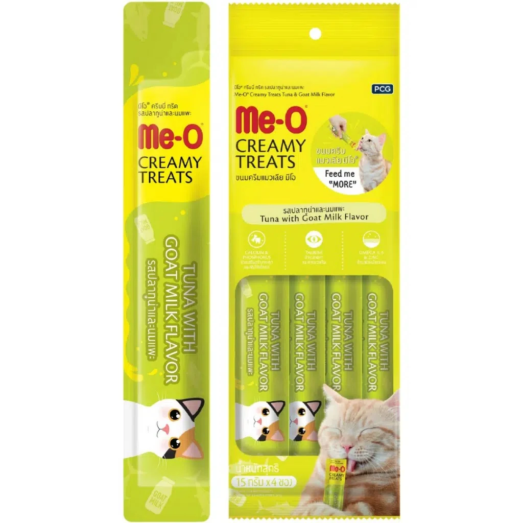 Me-O Creamy Ton Balıklı ve Keçi Sütlü Krema Kedi Ödülü 4x15 Gr
