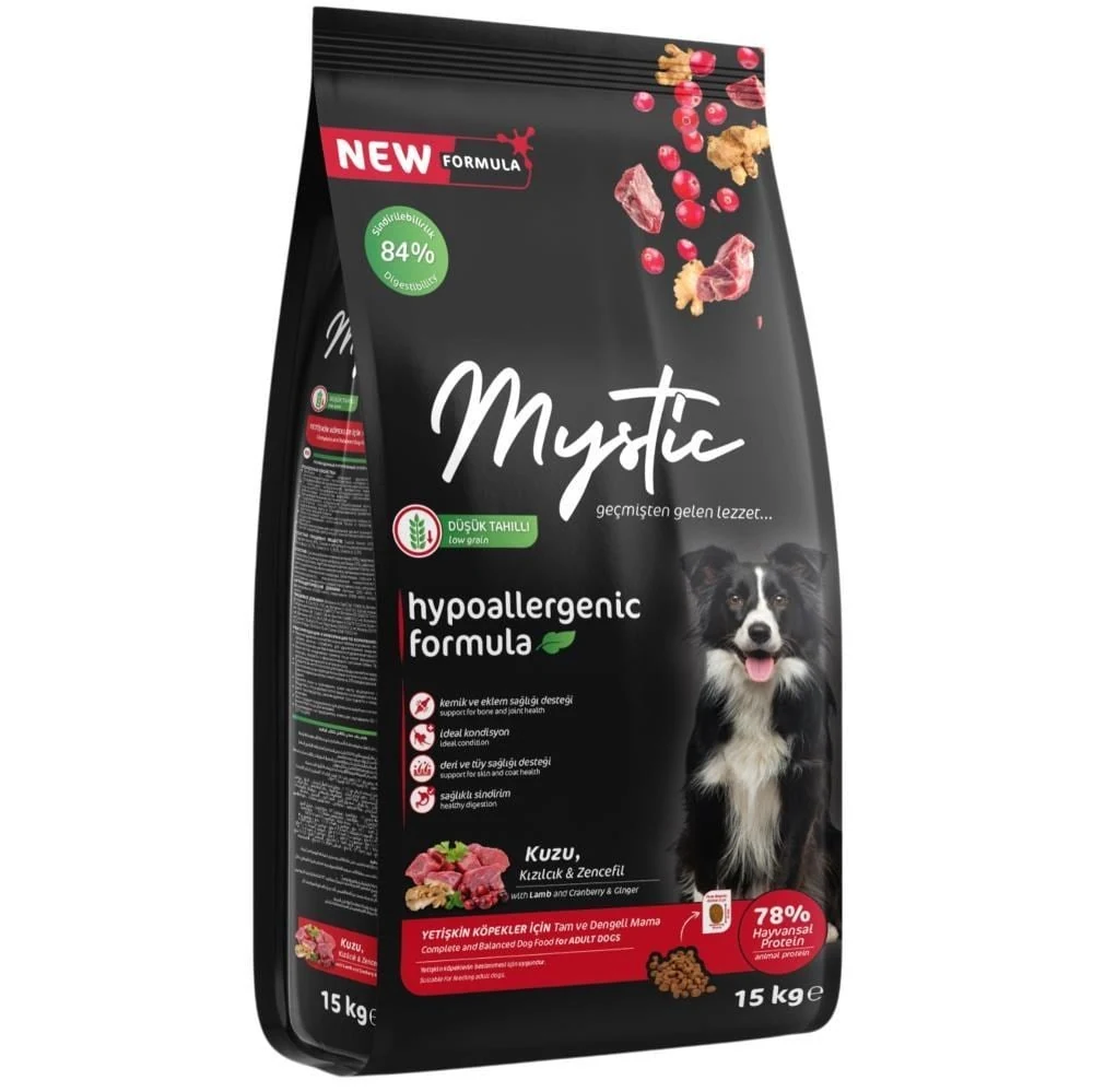 Mystic Kuzu Etli Yetişkin Köpek Maması 15 kg
