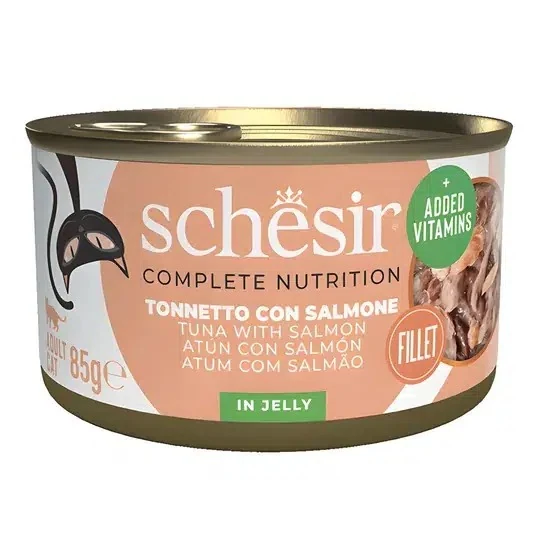 Schesir Ton Balıklı ve Somonlu Kedi Konservesi 85 Gr