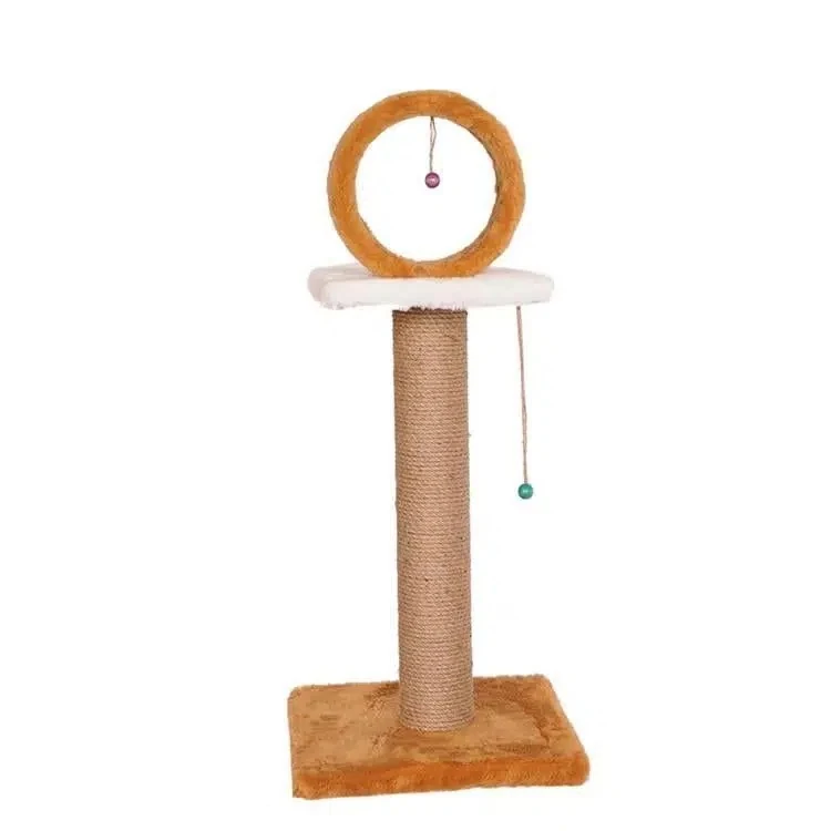 Çemberli Tablalı Kedi Tırmalama Kahverengi 78cm