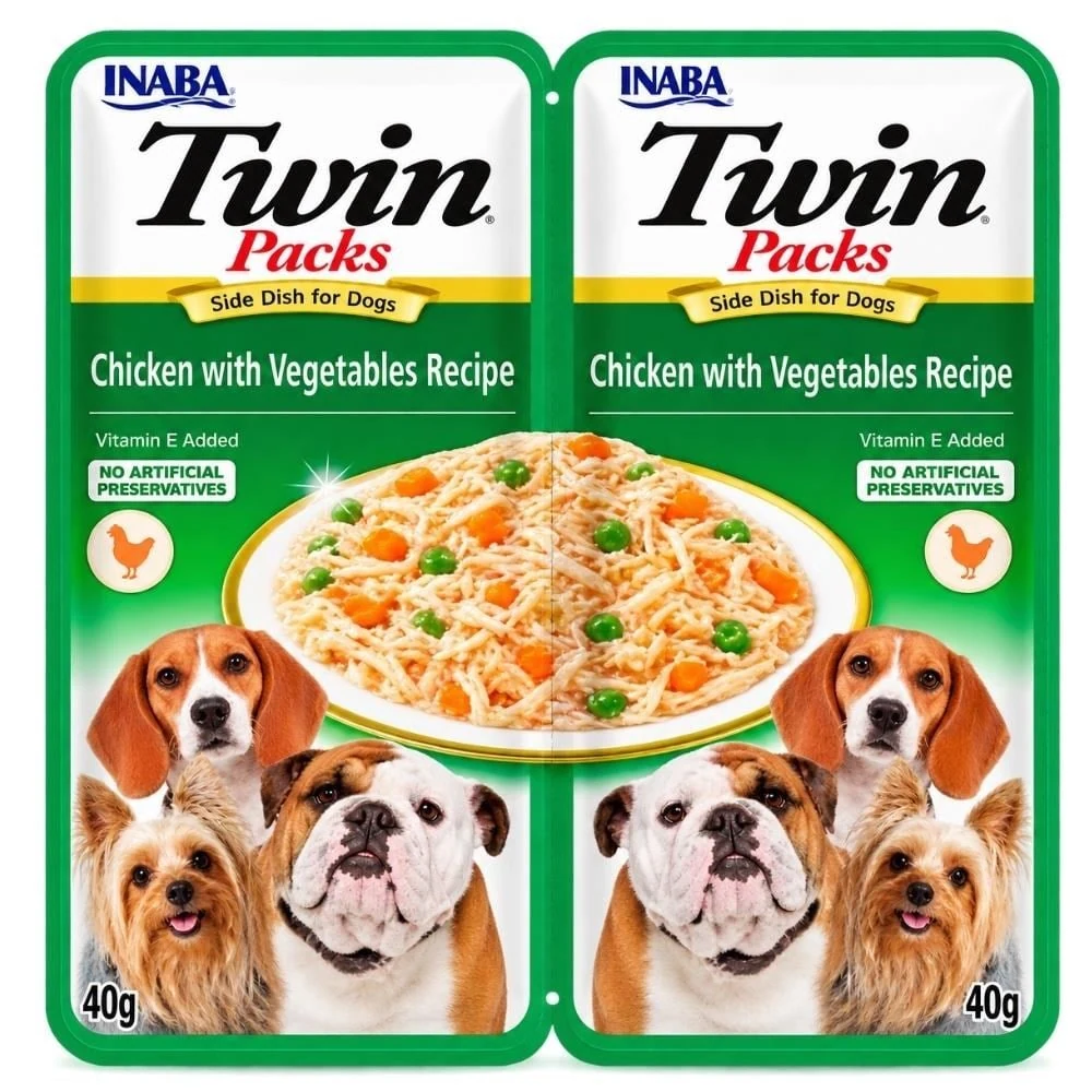 Inaba Twin Packs Tavuklu ve Sebzeli Köpek Ödül Maması 40 gr 2'li