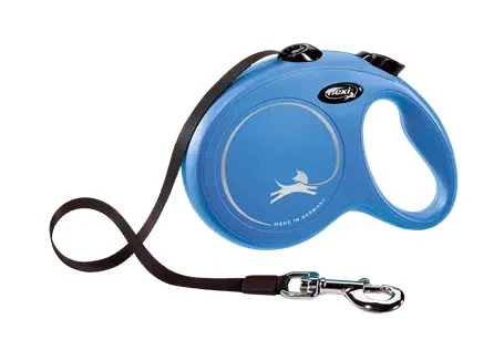 Flexi New Classic Large 5M Şerit Otomatik Köpek Gezdirme Tasması Mavi