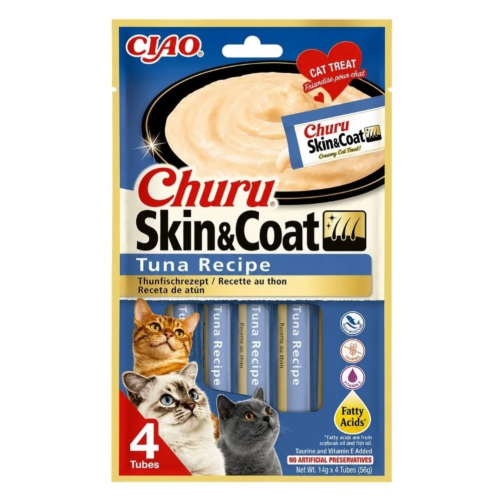 Ciao Churu Cream Skin & Coat Ton Balıklı Kedi Kreması 4x14 gr