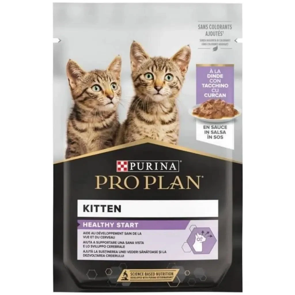 Pro Plan Kitten Sos İçinde Hindi Etli Pouch Yavru Kedi Yaş Maması 85 Gr