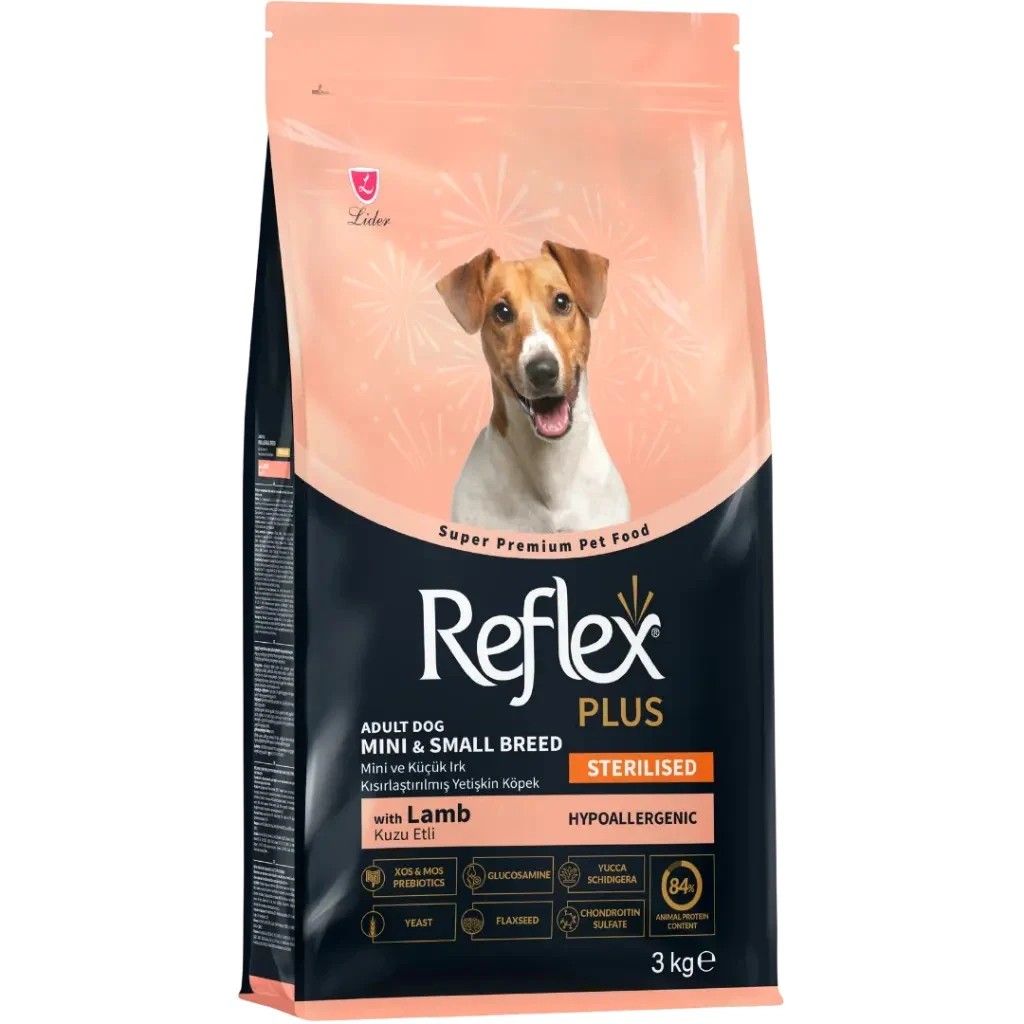 Reflex Plus Sterilised Kuzu Etli Mini ve Küçük Irk Kısırlaştırılmış Yetişkin Köpek Maması 3 Kg