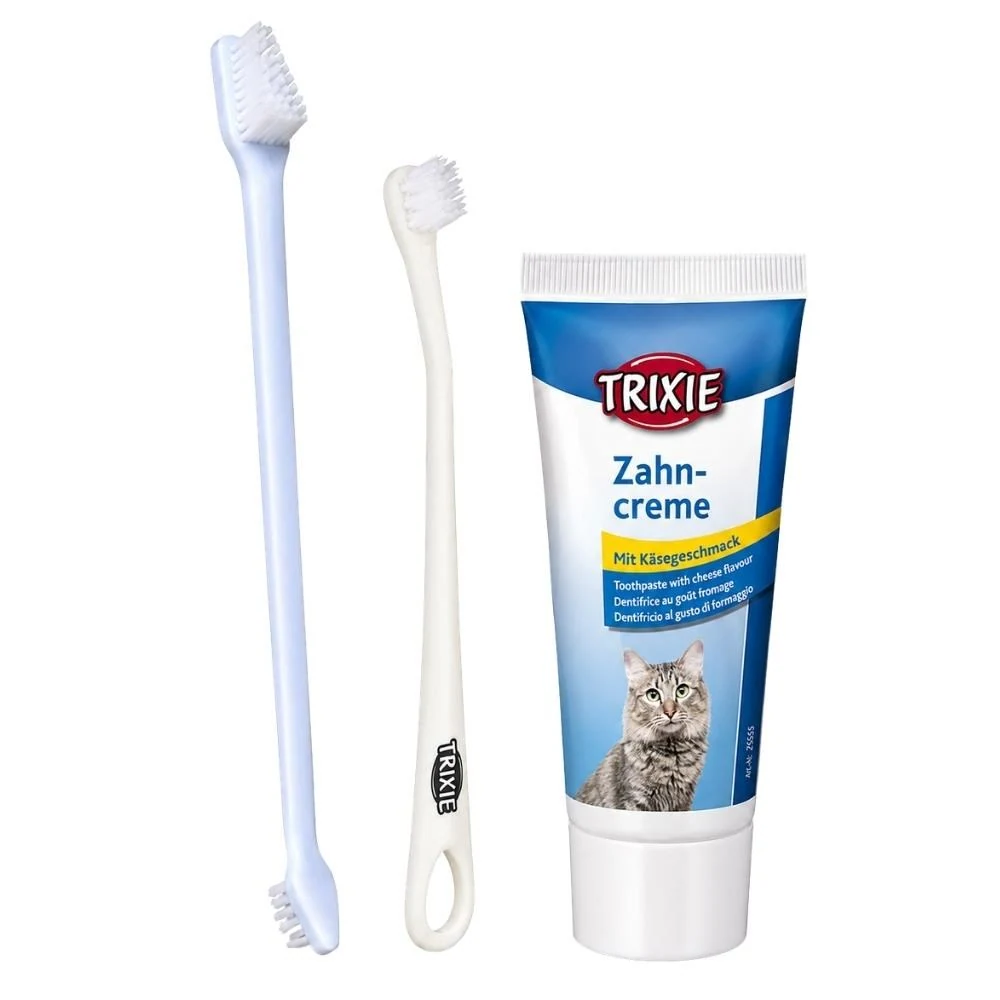 Trixie Kedi Diş Bakım Seti Peynir Aromalı Macun ve Diş Fırçası