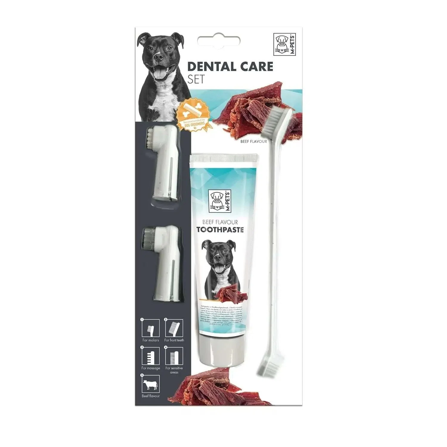 M-PETS DİŞ MACUNU SETİ FIRÇALI BİFTEK AROMALI 100gr 10117299