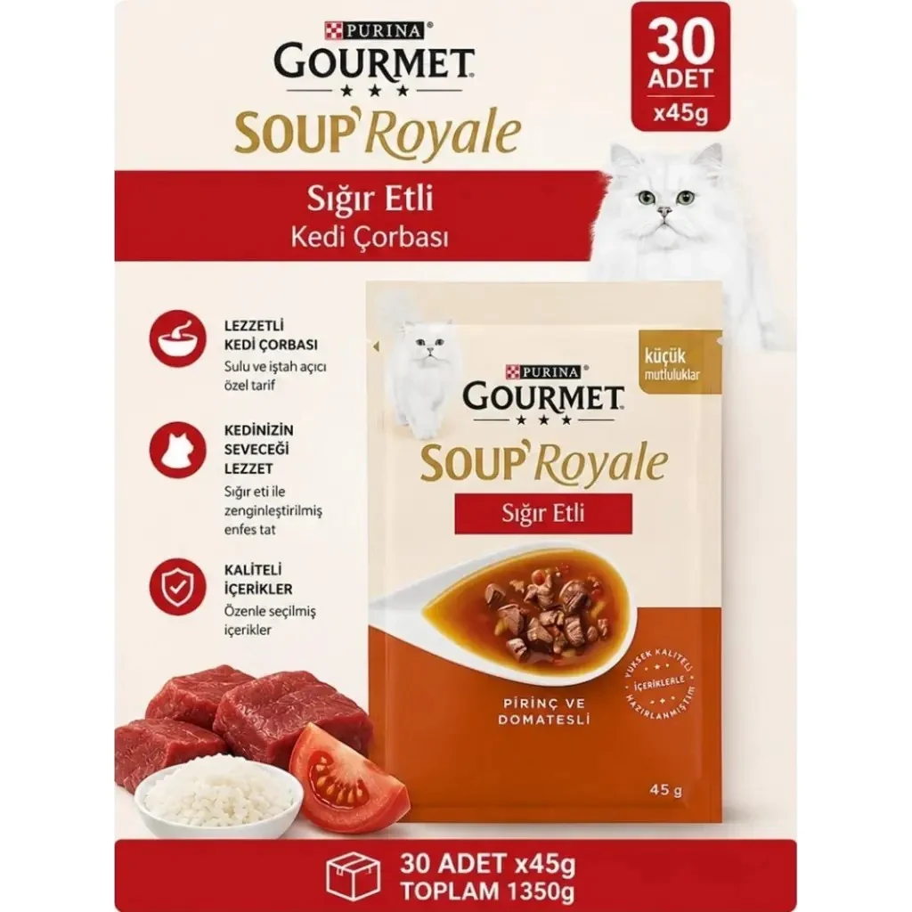 Gourmet Soup Royale Sığır Etli Kedi Çorbası 45 Gr 30 Adet