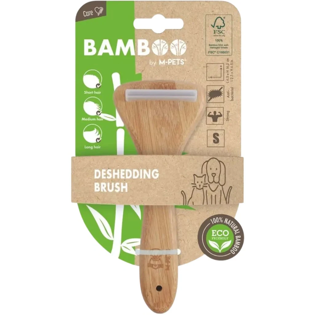 M-Pets Bamboo De-Shedding Brush Furminatör Small
