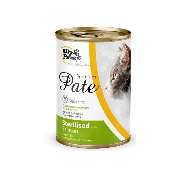 Ally Paws Pate Kısır Somonlu Kedi Konserve 400Gr