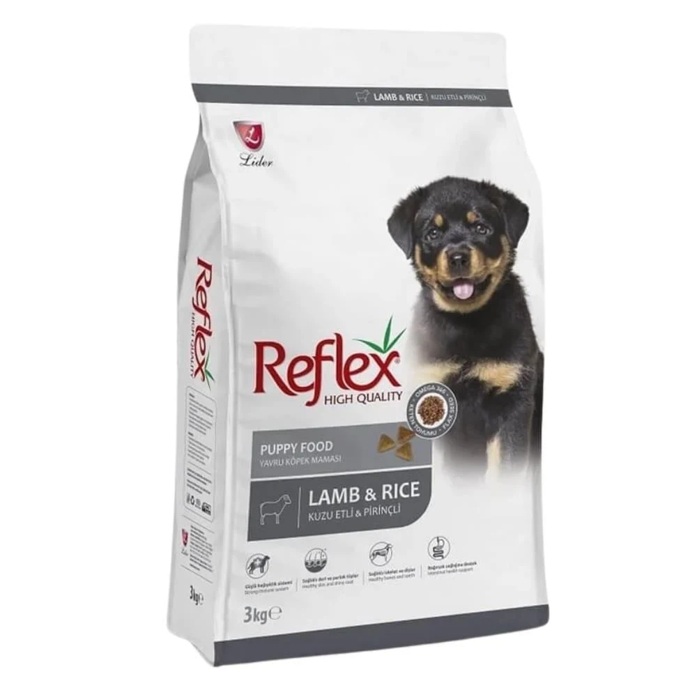 Reflex Kuzulu ve Pirinçli Yavru Köpek Maması 3 kg