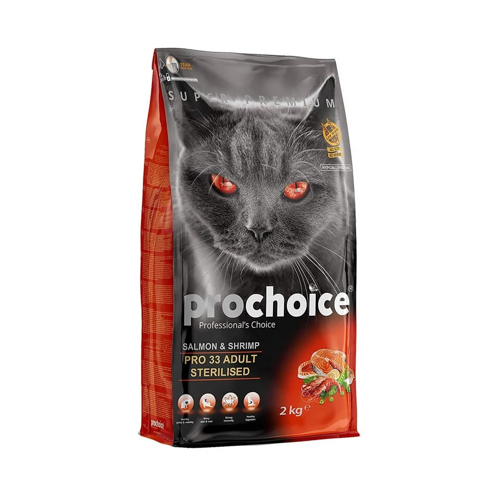 ProChoice Pro 33 Somonlu ve Karidesli Kısır Kedi Maması 2 kg