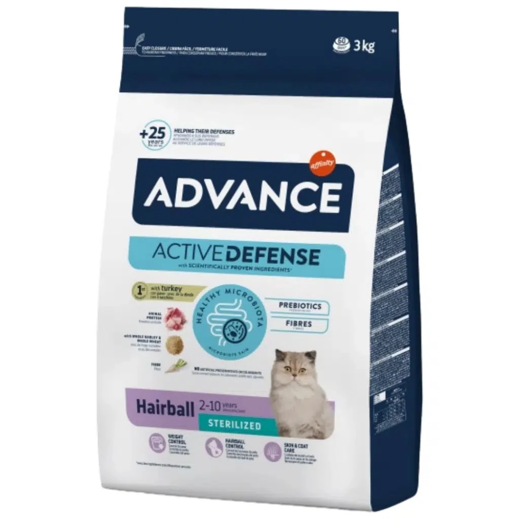 Advance Hairball Sterilised Hindi Etli Kısırlaştırılmış Kedi Maması 3 Kg