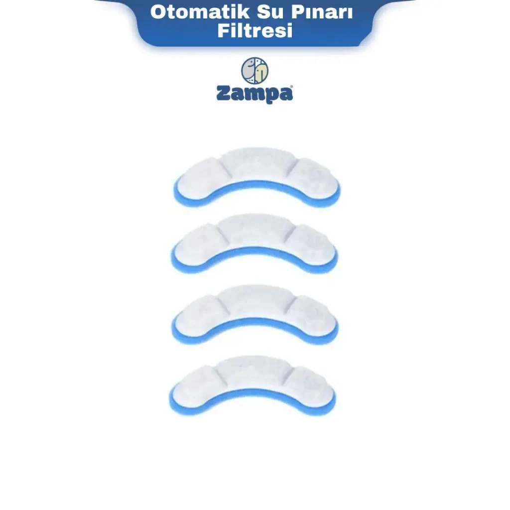 Zampa Otomatik Su Pınarı Yedek Filtresi 4 Lü Paket