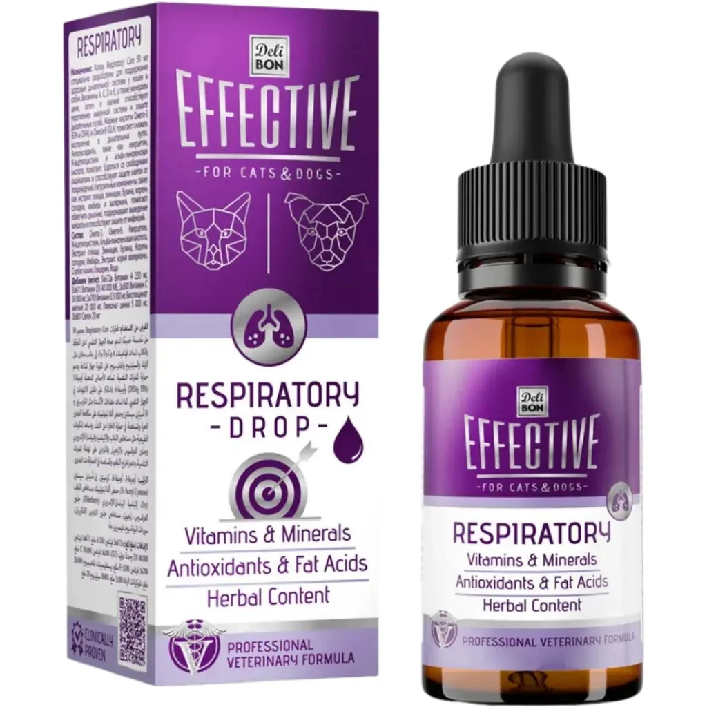 Delibon Respiratory Kedi ve Köpek Solunum Sitem Desteği Takviye Damlası 50 ML