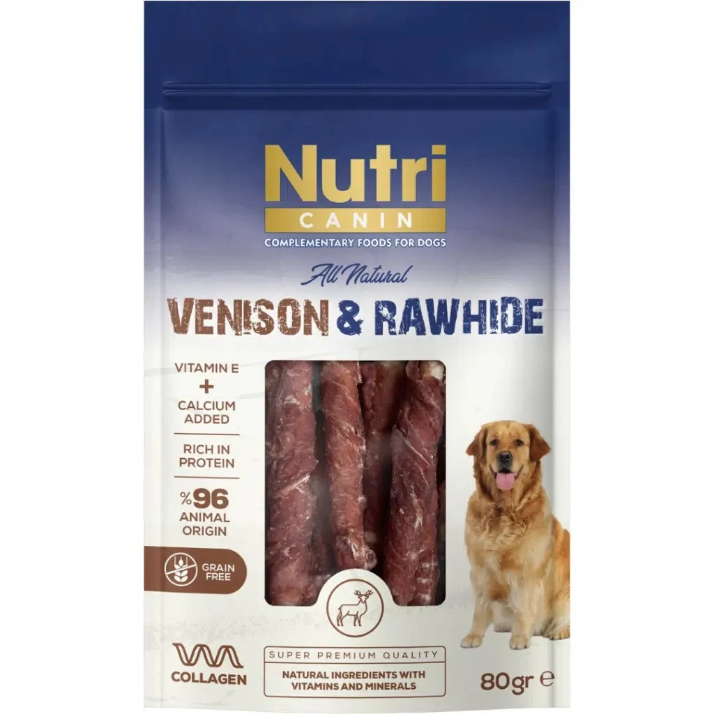 Nutri Canin Venison & Rawhide Geyik Eti Sargılı Kemik Köpek Ödülü