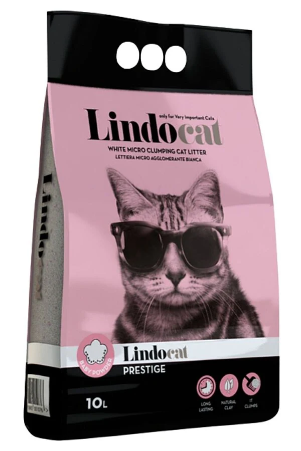 Lindocat Prestige Bebek Pudralı İnce Taneli Kedi Kumu 10lt