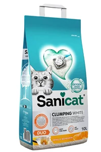 SaniCat Duo Vanilya ve Mandalina Kokulu Kedi Kumu 10lt
