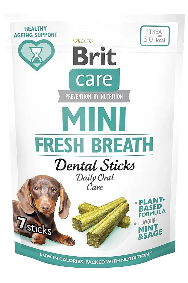 Brit Care Mini Irk Köpekler İçin Günlük Ağız Bakımı ve Ferah Nefesi Destekleyen Atıştırmalık 120gr (7li)
