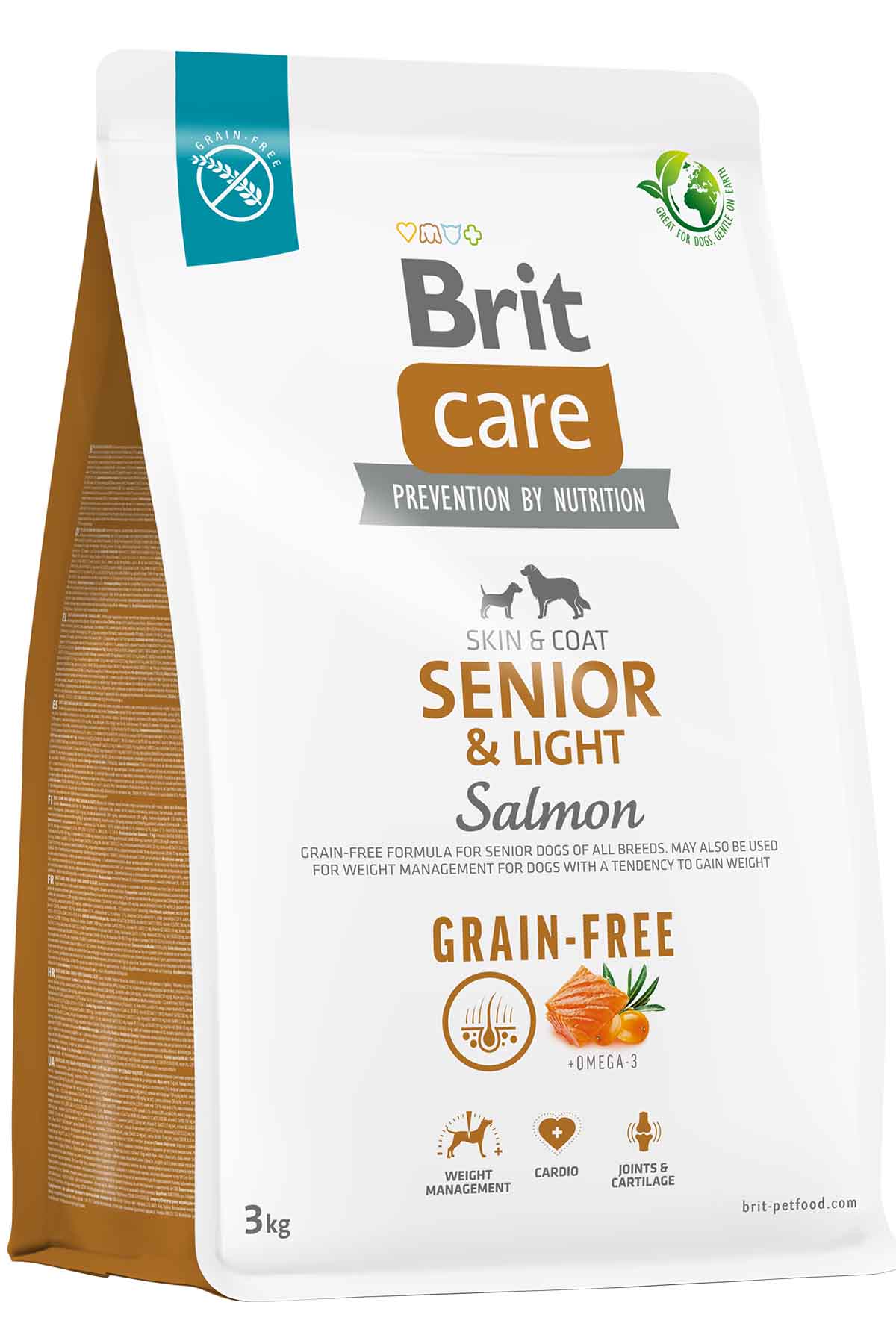 Brit Care Skin & Coat Senior Light Somonlu Tahılsız Yaşlı Köpek Maması 3kg
