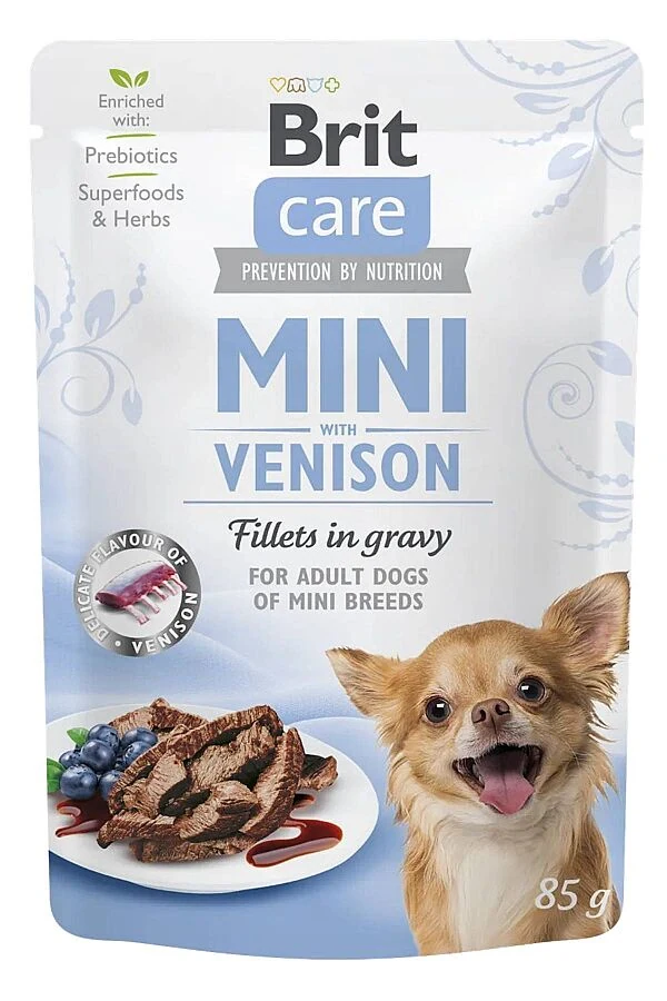 Brit Care Sos İçinde Geyik Etli Küçük Irk Yetişkin Köpekler İçin Fileto Parçaları 85gr