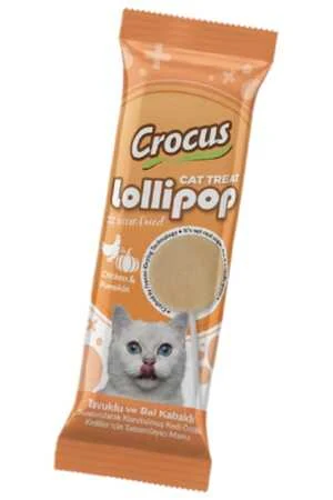 Crocus Tavuklu ve Balkabaklı Kedi Lolipopu