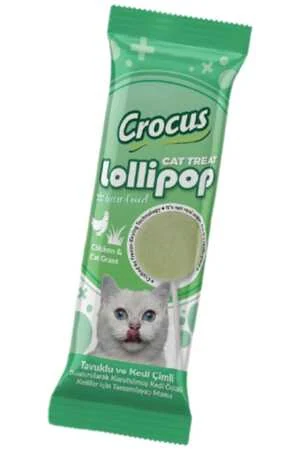 Crocus Tavuklu ve Kedi Otlu Kedi Lolipopu