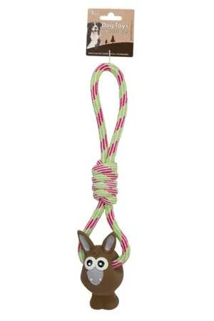 Eastland Düğümlü Stres İpli Peluş Eşek Köpek Oyuncağı 42cm