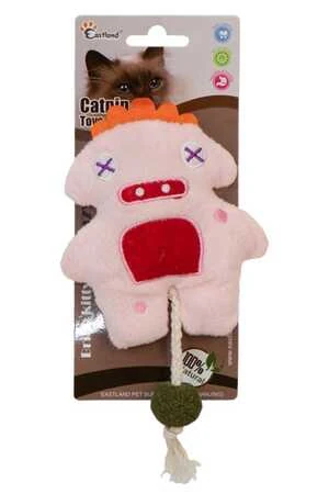 Eastland Kedi Otlu Peluş Pembe Canavar Kedi Oyuncağı 18cm